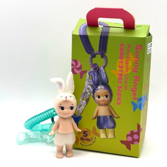 New Sonny Angel Candy Store Series SECRET White Rabbit Mini Figure Keychain - Picture 1 of 2